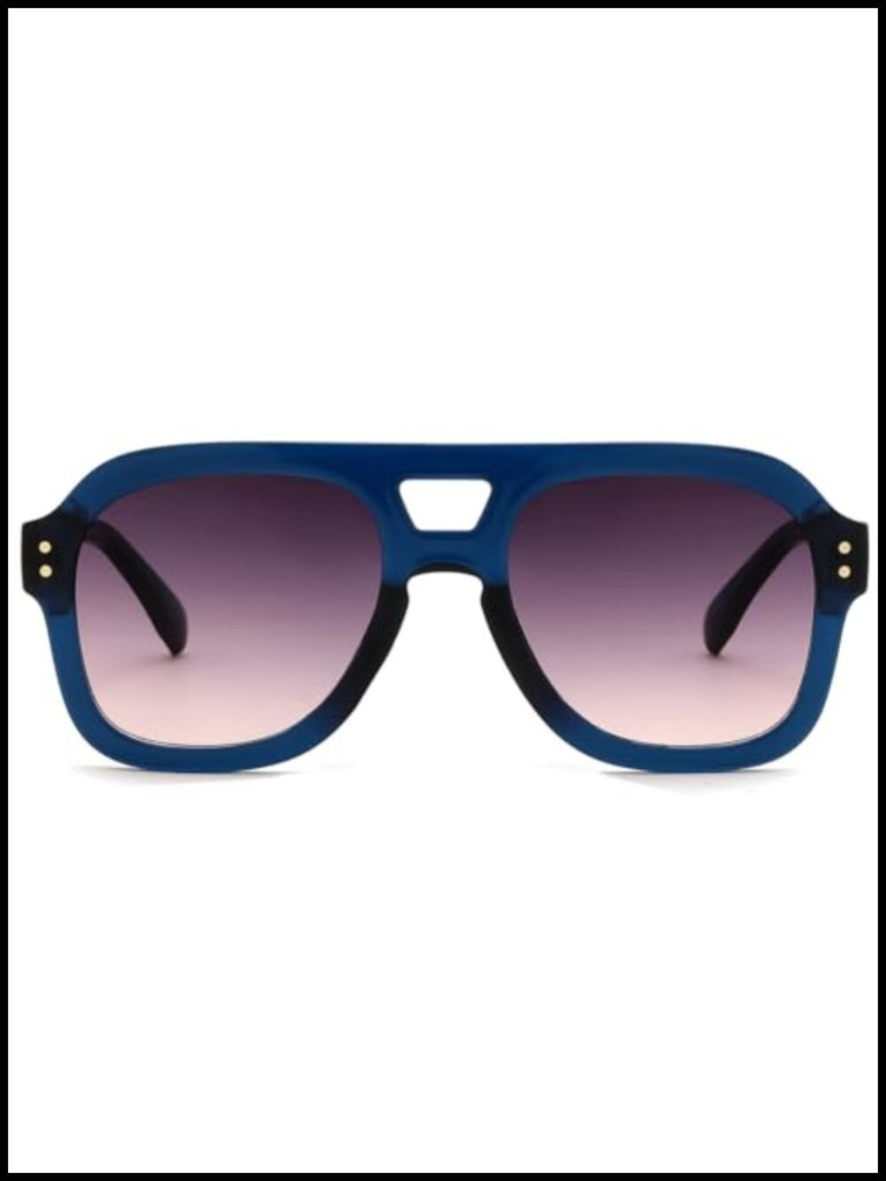 Aviator Square Chunky Retro Full Frame Sunglasses UV400 Outdoor
